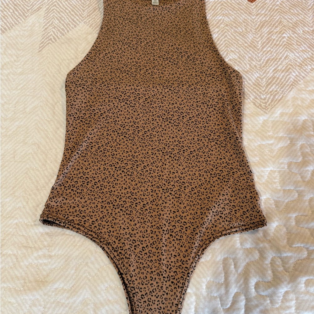 Gaze Brown and Black Bodysuit
